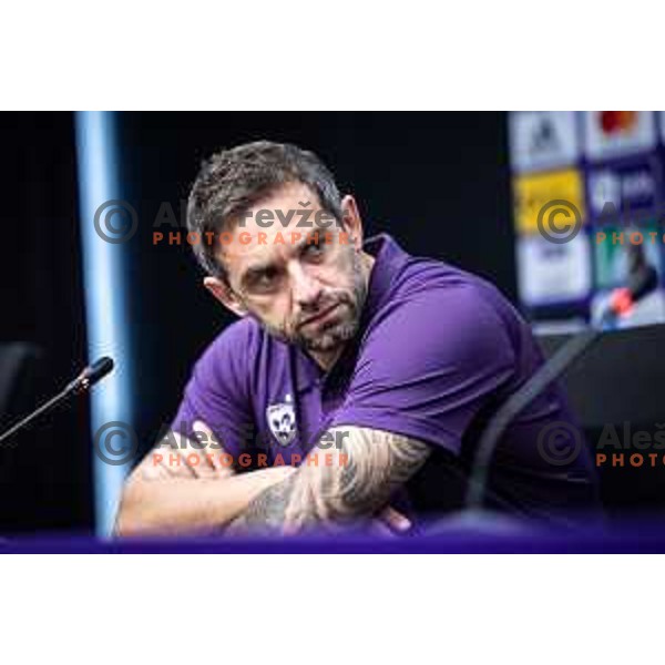 Radomir Djalovic, head coach of NK Maribor at the press conference in Ljudski vrt, Maribor, Slovenia on September 12, 2025. Photo: Jure Banfi