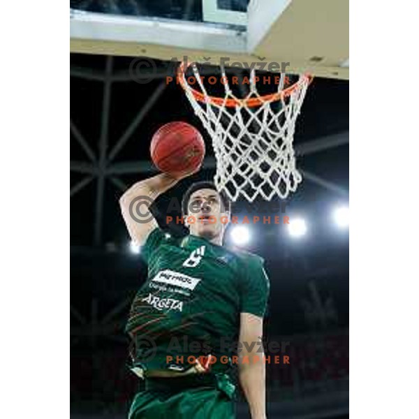 Cameron Houindo of Cedevita Olimpija in action during preseason friendly match between Cedevita Olimpija and Cedevita Zagreb in Ljubljana, Slovenia on September 12, 2025. Photo: Filip Barbalic