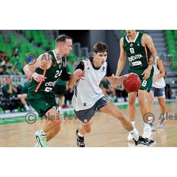 Noa Skrobot of Cedvita Zagreb in action during preseason friendly match between Cedevita Olimpija and Cedevita Zagreb in Ljubljana, Slovenia on September 12, 2025. Photo: Filip Barbalic