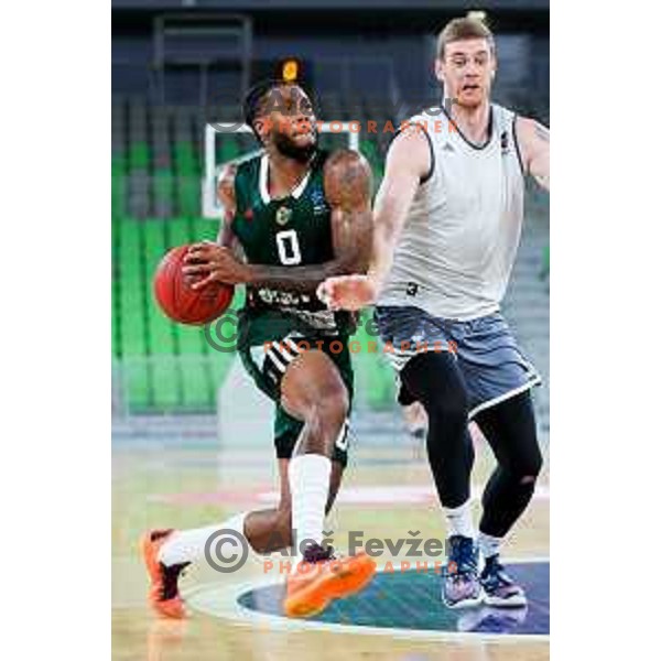 DJ Stewart of Cedevita Olimpija in action during preseason friendly match between Cedevita Olimpija and Cedevita Zagreb in Ljubljana, Slovenia on September 12, 2025. Photo: Filip Barbalic