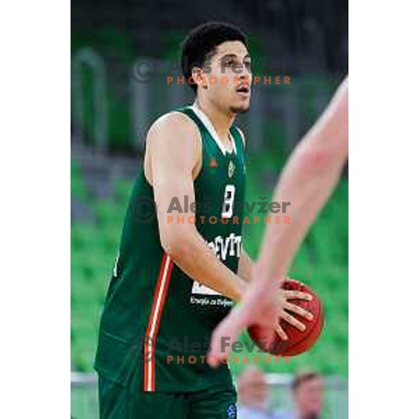 Cameron Houindo of Cedevita Olimpija in action during preseason friendly match between Cedevita Olimpija and Cedevita Zagreb in Ljubljana, Slovenia on September 12, 2025. Photo: Filip Barbalic