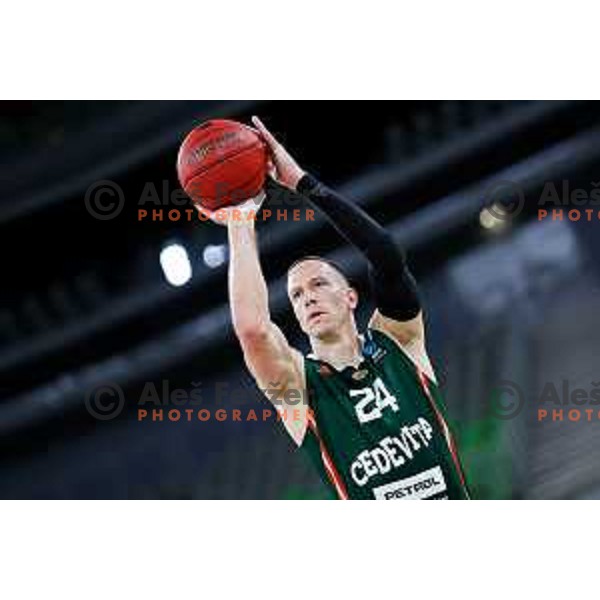 David Skara of Cedevita Olimpija in action during preseason friendly match between Cedevita Olimpija and Cedevita Zagreb in Ljubljana, Slovenia on September 12, 2025. Photo: Filip Barbalic