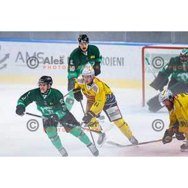 of SZ Olimpija in action during IceHL 2025/2026 ice-hockey match between SZ Olimpija and Vienna Capitals in Tivoli Hall, Ljubljana, Slovenia on September 12, 2025