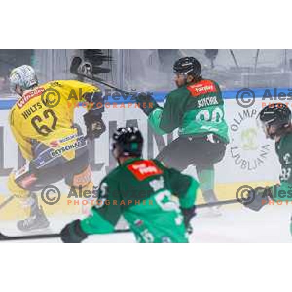of SZ Olimpija in action during IceHL 2025/2026 ice-hockey match between SZ Olimpija and Vienna Capitals in Tivoli Hall, Ljubljana, Slovenia on September 12, 2025