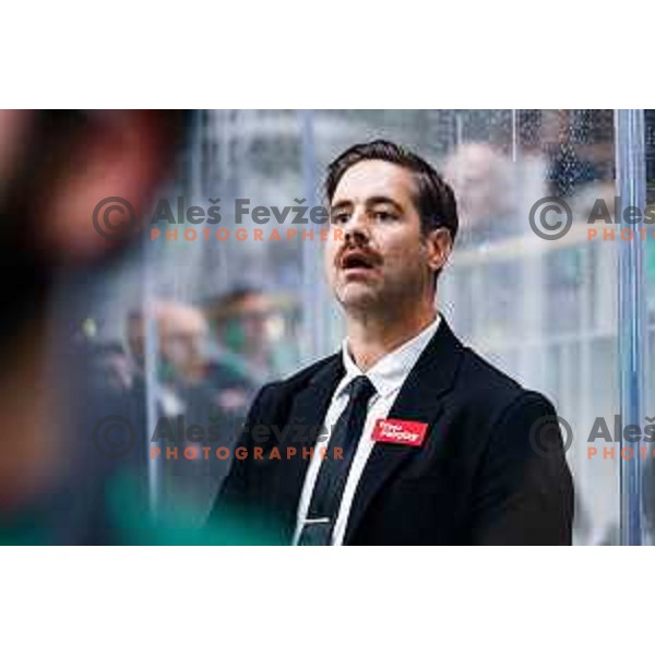 Ben Cooper, head coach of SZ Olimpija during IceHL 2025/2026 ice-hockey match between SZ Olimpija and Vienna Capitals in Tivoli Hall, Ljubljana, Slovenia on September 12, 2025