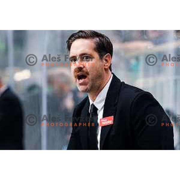 Ben Cooper, head coach of SZ Olimpija during IceHL 2025/2026 ice-hockey match between SZ Olimpija and Vienna Capitals in Tivoli Hall, Ljubljana, Slovenia on September 12, 2025