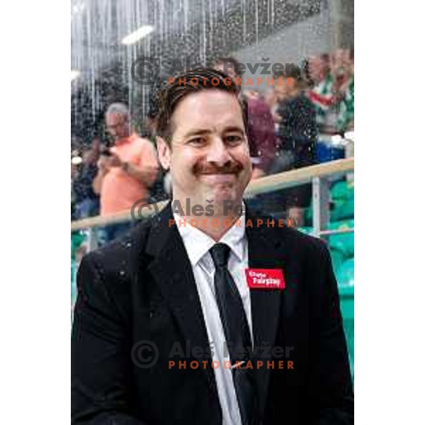 Ben Cooper, head coach of SZ Olimpija during IceHL 2025/2026 ice-hockey match between SZ Olimpija and Vienna Capitals in Tivoli Hall, Ljubljana, Slovenia on September 12, 2025