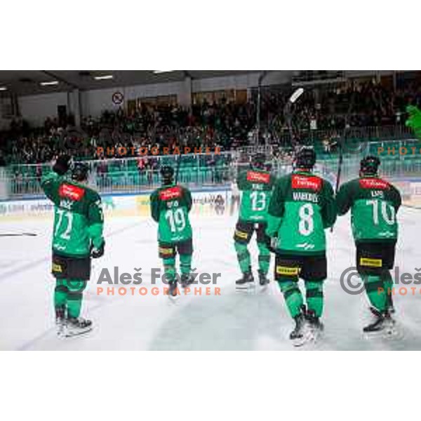 of SZ Olimpija in action during IceHL 2025/2026 ice-hockey match between SZ Olimpija and Vienna Capitals in Tivoli Hall, Ljubljana, Slovenia on September 12, 2025