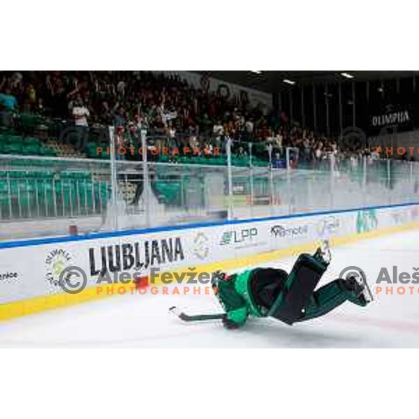 of SZ Olimpija in action during IceHL 2025/2026 ice-hockey match between SZ Olimpija and Vienna Capitals in Tivoli Hall, Ljubljana, Slovenia on September 12, 2025