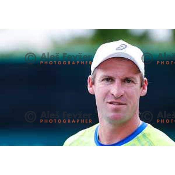 of Slovenia during Davis Cup match between Slovenia and Urugvay in Ljubljana, Slovenia on September 13, 2025