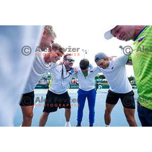 of Slovenia during Davis Cup match between Slovenia and Urugvay in Ljubljana, Slovenia on September 13, 2025
