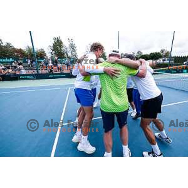 of Slovenia during Davis Cup match between Slovenia and Urugvay in Ljubljana, Slovenia on September 13, 2025