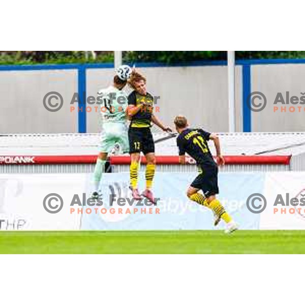 in action during Prva liga Telemach 2025/2026 football match between Kalcer Radomlje and Olimpija in Domzale, Slovenia on September 13, 2025