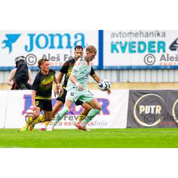 in action during Prva liga Telemach 2025/2026 football match between Kalcer Radomlje and Olimpija in Domzale, Slovenia on September 13, 2025