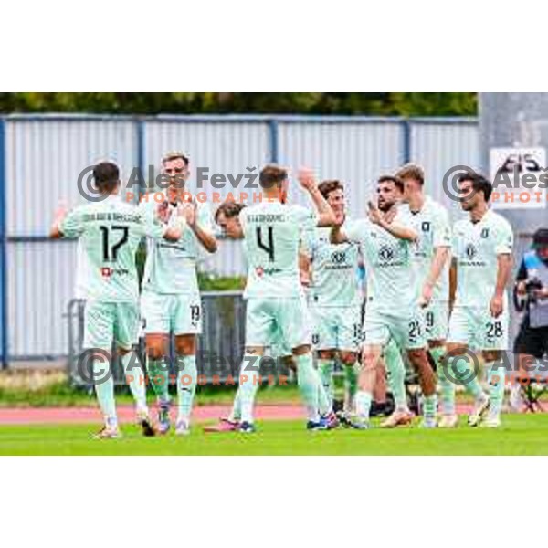 in action during Prva liga Telemach 2025/2026 football match between Kalcer Radomlje and Olimpija in Domzale, Slovenia on September 13, 2025
