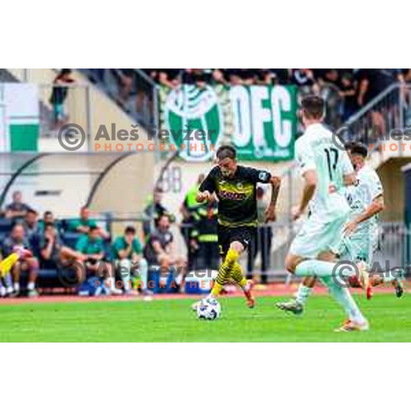 Nikola Jojic in action during Prva liga Telemach 2025/2026 football match between Kalcer Radomlje and Olimpija in Domzale, Slovenia on September 13, 2025