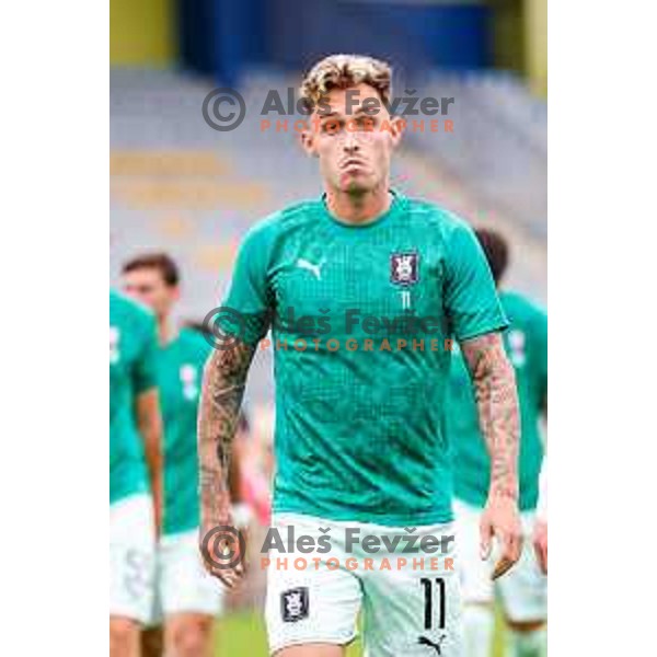 in action during Prva liga Telemach 2025/2026 football match between Kalcer Radomlje and Olimpija in Domzale, Slovenia on September 13, 2025