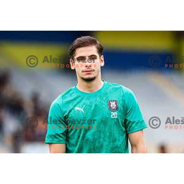 in action during Prva liga Telemach 2025/2026 football match between Kalcer Radomlje and Olimpija in Domzale, Slovenia on September 13, 2025