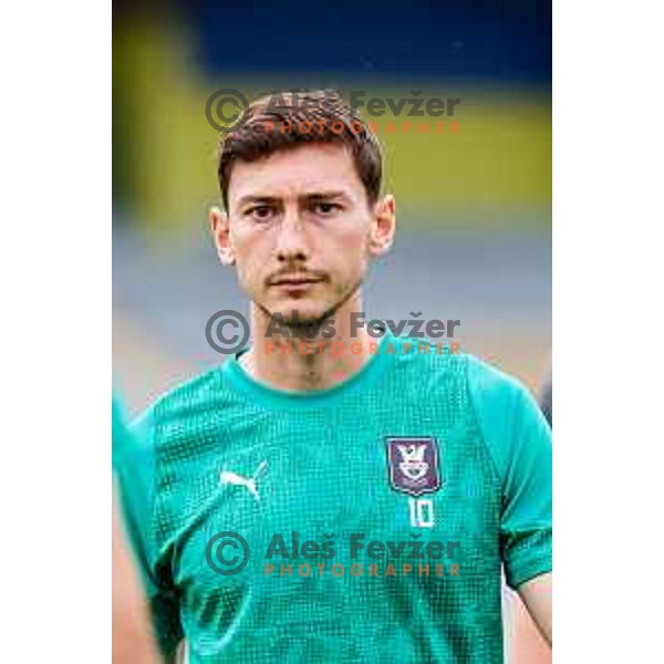 in action during Prva liga Telemach 2025/2026 football match between Kalcer Radomlje and Olimpija in Domzale, Slovenia on September 13, 2025