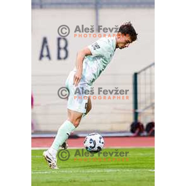 in action during Prva liga Telemach 2025/2026 football match between Kalcer Radomlje and Olimpija in Domzale, Slovenia on September 13, 2025