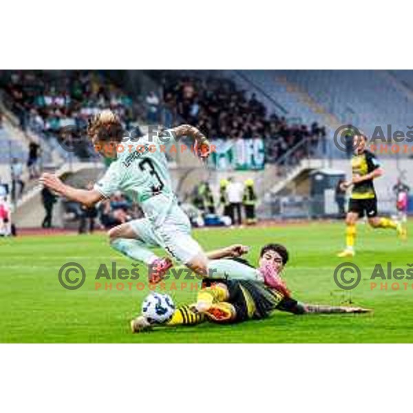 in action during Prva liga Telemach 2025/2026 football match between Kalcer Radomlje and Olimpija in Domzale, Slovenia on September 13, 2025