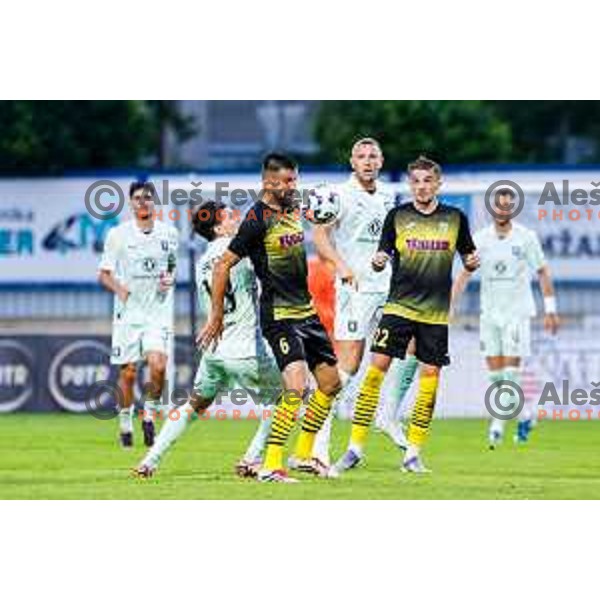 in action during Prva liga Telemach 2025/2026 football match between Kalcer Radomlje and Olimpija in Domzale, Slovenia on September 13, 2025