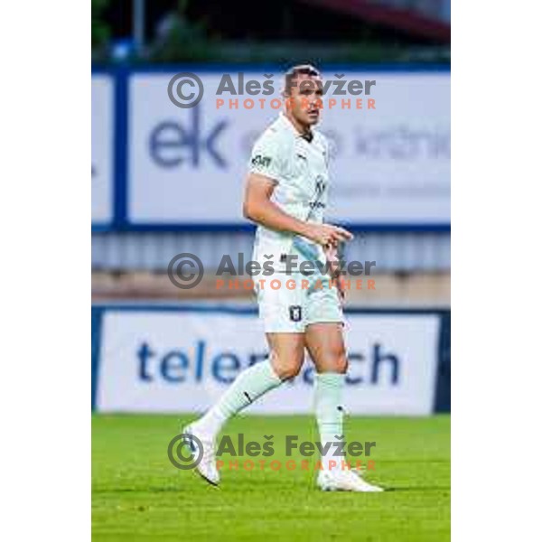 in action during Prva liga Telemach 2025/2026 football match between Kalcer Radomlje and Olimpija in Domzale, Slovenia on September 13, 2025