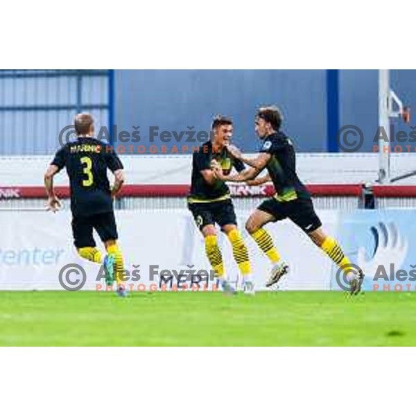 in action during Prva liga Telemach 2025/2026 football match between Kalcer Radomlje and Olimpija in Domzale, Slovenia on September 13, 2025