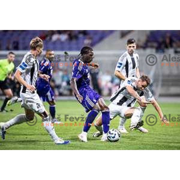 Sheyi Ojo in action during Prva liga Telemach 2025/26 football match between NK Maribor and NK Mura in Ljudski vrt, Maribor, Slovenia on September 13, 2025. Photo: Jure Banfi