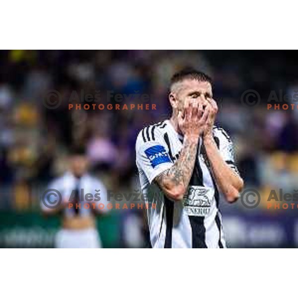 Luka Bobicanec disappointed during Prva liga Telemach 2025/26 football match between NK Maribor and NK Mura in Ljudski vrt, Maribor, Slovenia on September 13, 2025. Photo: Jure Banfi