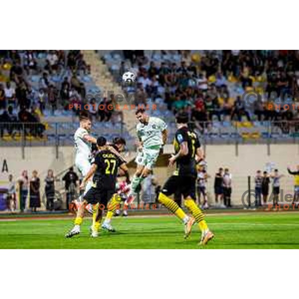 in action during Prva liga Telemach 2025/2026 football match between Kalcer Radomlje and Olimpija in Domzale, Slovenia on September 13, 2025