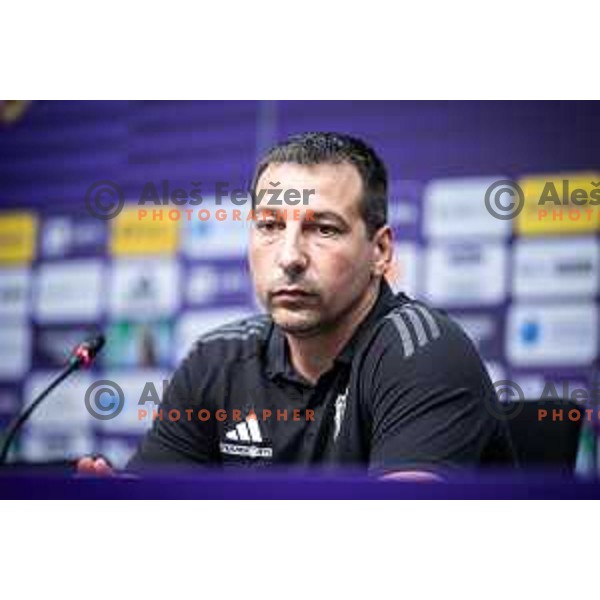Ivan Kurtusic, head coach of NK Mura at the press conference after Prva liga Telemach 2025/26 football match between NK Maribor and NK Mura in Ljudski vrt, Maribor, Slovenia on September 13, 2025. Photo: Jure Banfi