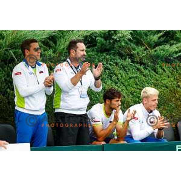 of Slovenia during Davis Cup match between Slovenia and Urugvay in Ljubljana, Slovenia on September 13, 2025