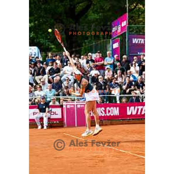 Kaja Juvan (SLO) in action during The Final of Zavarovalnica Sava, WTA 125, Ljubljana, Slovenia on September 14, 2025
