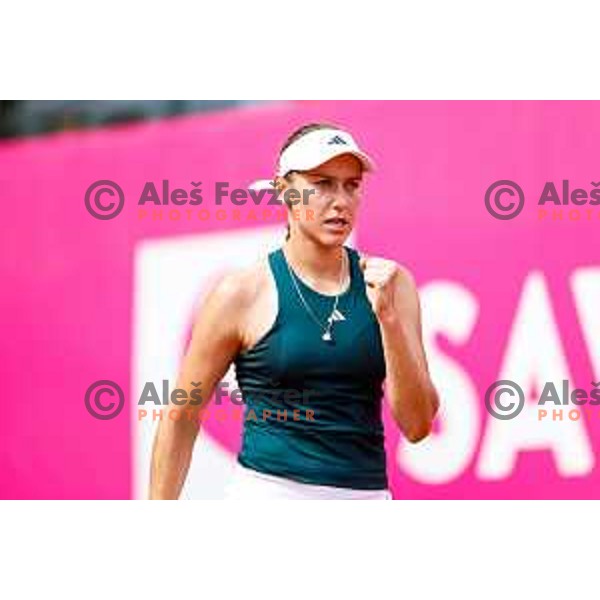 Kaja Juvan (SLO) in action during The Final of Zavarovalnica Sava, WTA 125, Ljubljana, Slovenia on September 14, 2025