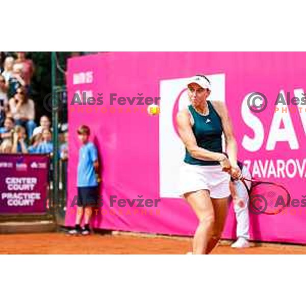 Kaja Juvan (SLO) in action during The Final of Zavarovalnica Sava, WTA 125, Ljubljana, Slovenia on September 14, 2025