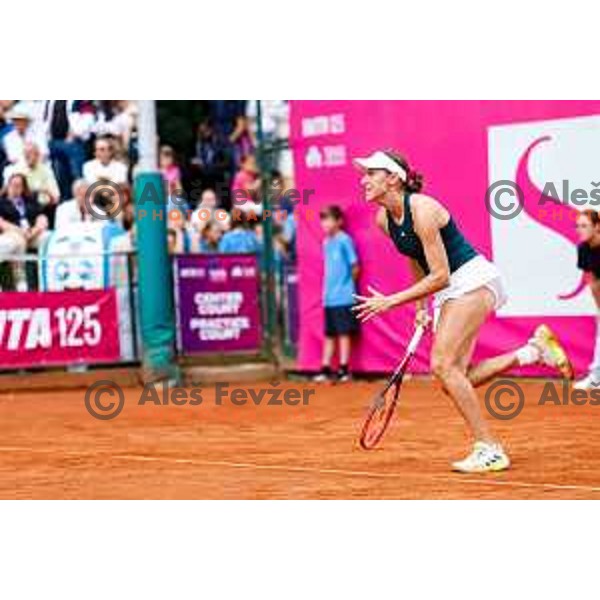 Kaja Juvan (SLO) in action during The Final of Zavarovalnica Sava, WTA 125, Ljubljana, Slovenia on September 14, 2025