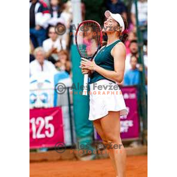Kaja Juvan (SLO) in action during The Final of Zavarovalnica Sava, WTA 125, Ljubljana, Slovenia on September 14, 2025