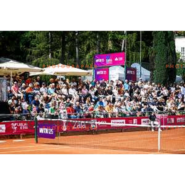 Kaja Juvan (SLO) in action during The Final of Zavarovalnica Sava, WTA 125, Ljubljana, Slovenia on September 14, 2025