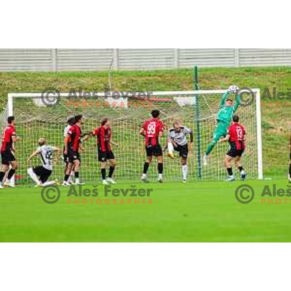 in action during Prva liga Telemach 2025/2026 football match between Primorje and Aluminij in Ajdovscina, Slovenia on September 14, 2025