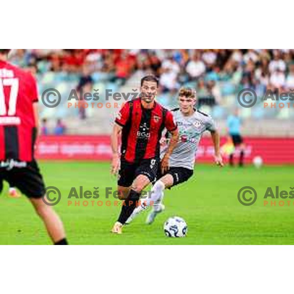 in action during Prva liga Telemach 2025/2026 football match between Primorje and Aluminij in Ajdovscina, Slovenia on September 14, 2025