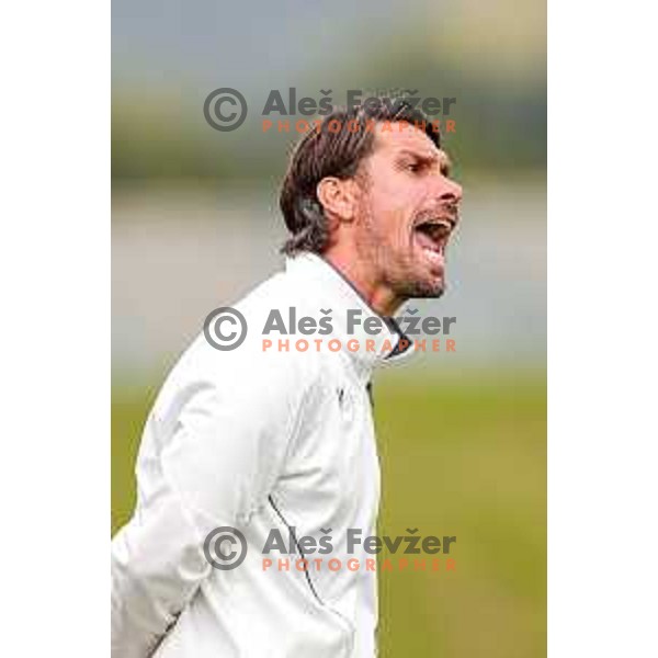 in action during Prva liga Telemach 2025/2026 football match between Primorje and Aluminij in Ajdovscina, Slovenia on September 14, 2025 