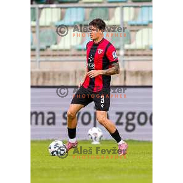 in action during Prva liga Telemach 2025/2026 football match between Primorje and Aluminij in Ajdovscina, Slovenia on September 14, 2025 
