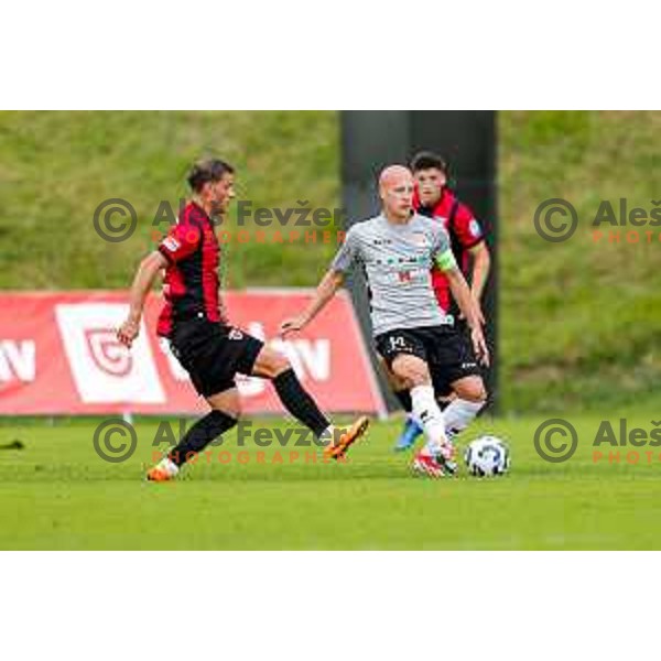 in action during Prva liga Telemach 2025/2026 football match between Primorje and Aluminij in Ajdovscina, Slovenia on September 14, 2025 