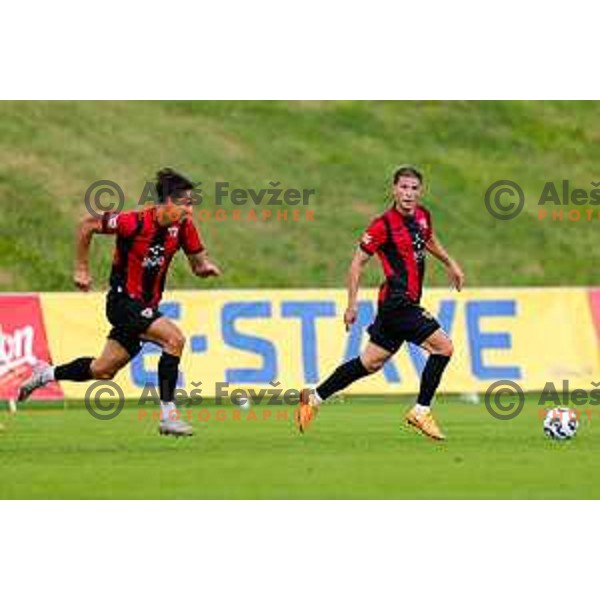in action during Prva liga Telemach 2025/2026 football match between Primorje and Aluminij in Ajdovscina, Slovenia on September 14, 2025 