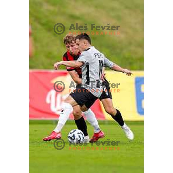 in action during Prva liga Telemach 2025/2026 football match between Primorje and Aluminij in Ajdovscina, Slovenia on September 14, 2025 