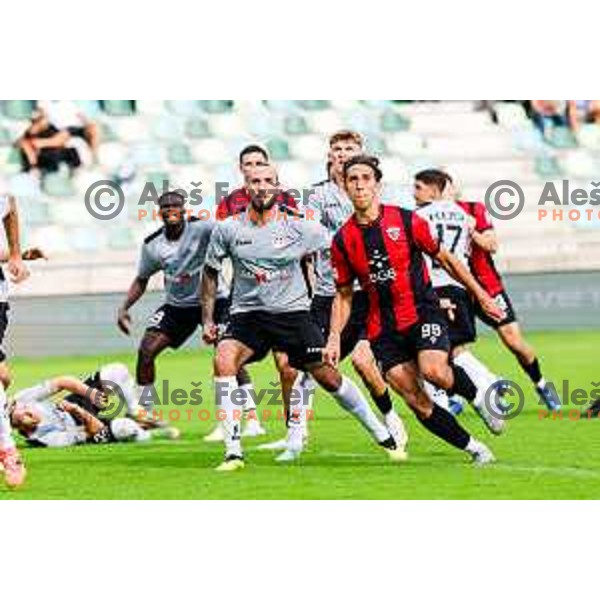 in action during Prva liga Telemach 2025/2026 football match between Primorje and Aluminij in Ajdovscina, Slovenia on September 14, 2025
