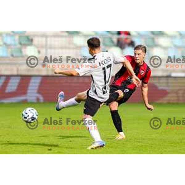 in action during Prva liga Telemach 2025/2026 football match between Primorje and Aluminij in Ajdovscina, Slovenia on September 14, 2025
