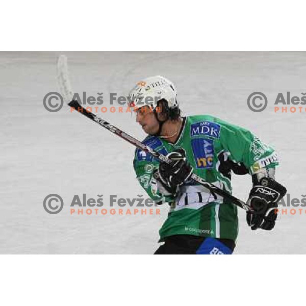 Banham scores first goal for Tilia Olimpija at ice hockey match Tilia Olimpija- KAC in EBEL league, played in Hala Tivoli, Ljubljana, Slovenia 31.10.2008 