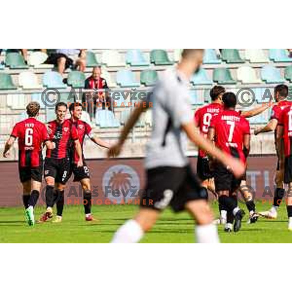 in action during Prva liga Telemach 2025/2026 football match between Primorje and Aluminij in Ajdovscina, Slovenia on September 14, 2025